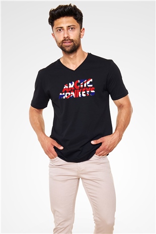 Arctic Monkeys Siyah Unisex V Yaka Tişört