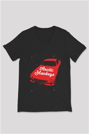 Arctic Monkeys Siyah Unisex V Yaka Tişört