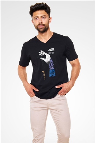 Arctic Monkeys Siyah Unisex V Yaka Tişört