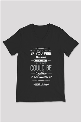 Arctic Monkeys Siyah Unisex V Yaka Tişört