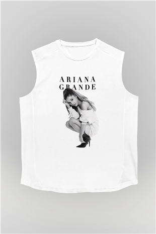 Ariana Grande Beyaz Unisex Kolsuz Tişört