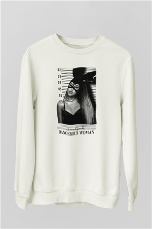 Ariana Grande Beyaz Unisex Sweatshirt
