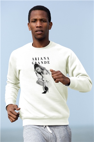 Ariana Grande Beyaz Unisex Sweatshirt
