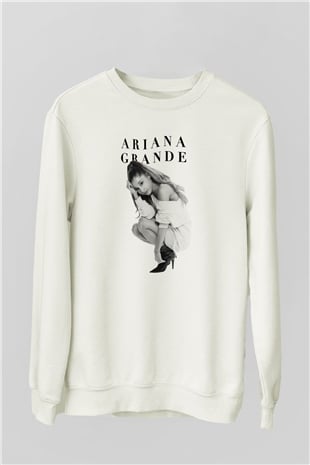 Ariana Grande Beyaz Unisex Sweatshirt