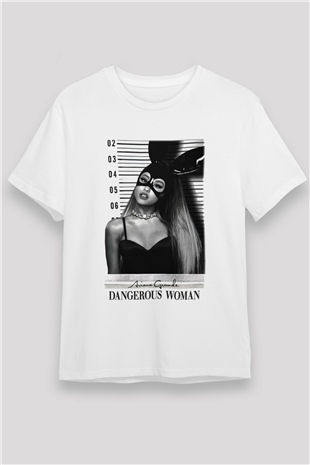Ariana Grande Beyaz Unisex Tişört T-Shirt - TişörtFabrikası