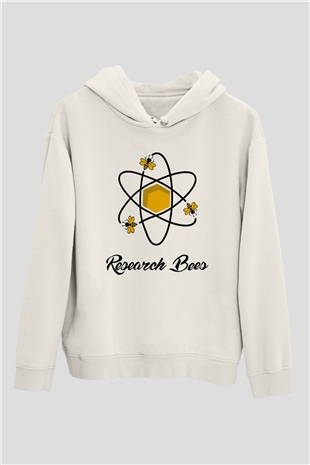 Arıcı Beyaz Unisex Hoodie