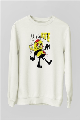Arıcı Beyaz Unisex Sweatshirt