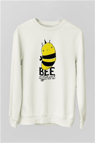 Arıcı Beyaz Unisex Sweatshirt