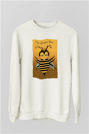Arıcı Beyaz Unisex Sweatshirt