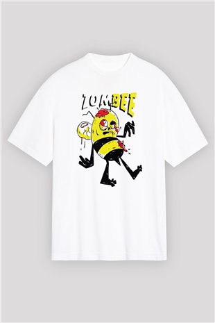 Arıcı Beyaz Oversize Tişört Oversize T-shirt - TişörtFabrikası