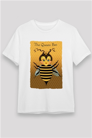 Arıcı Beyaz Unisex Tişört T-Shirt - TişörtFabrikası