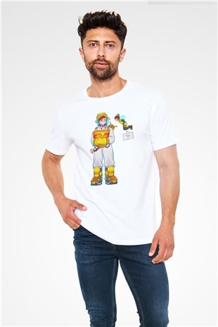 Arıcı Beyaz Unisex Tişört T-Shirt - TişörtFabrikası