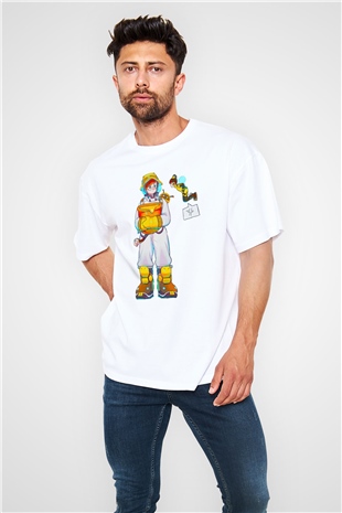 Arıcı Beyaz Oversize Tişört Oversize T-shirt - TişörtFabrikası