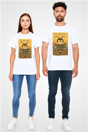 Arıcı Beyaz Unisex Tişört T-Shirt - TişörtFabrikası