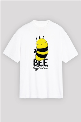 Arıcı Beyaz Oversize Tişört Oversize T-shirt - TişörtFabrikası