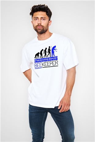 Arıcı Beyaz Oversize Tişört Oversize T-shirt - TişörtFabrikası