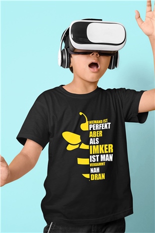 Arıcı Siyah Unisex Çocuk Tişört