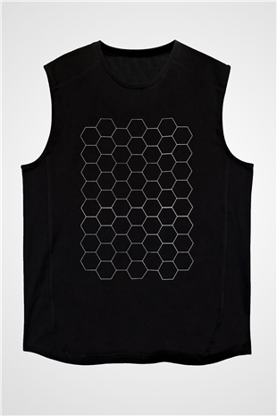Arıcı Siyah Unisex Kolsuz Tişört