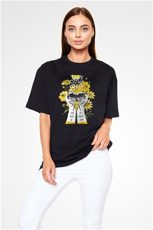 Arıcı Siyah Unisex Oversize Tişört T-Shirt