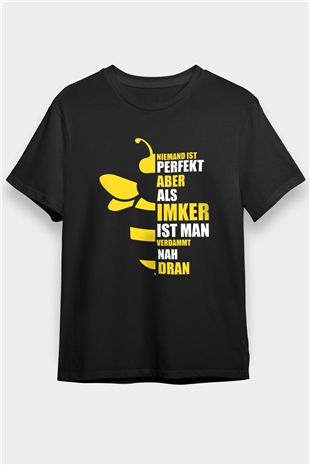 Arıcı Siyah Unisex Tişört T-Shirt - TişörtFabrikası