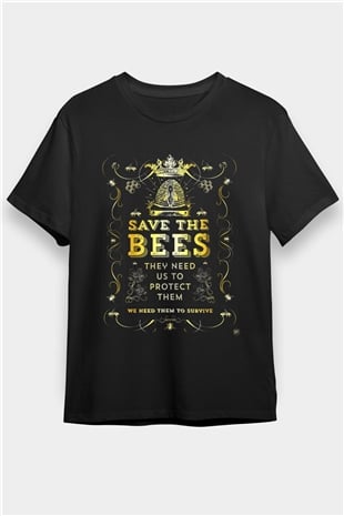 Arıcı Siyah Unisex Tişört T-Shirt - TişörtFabrikası