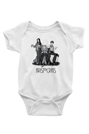 Aristocrats Baskılı Beyaz Unisex Bebek Body - Zıbın