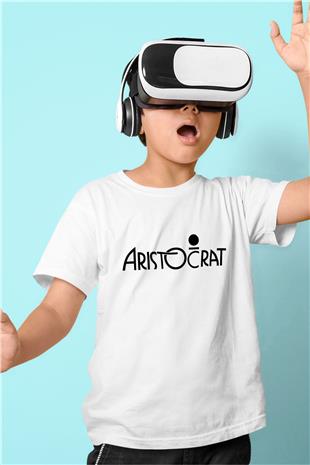 Aristocrats Baskılı Beyaz Unisex Beyaz Çocuk Tişört - Tshirt
