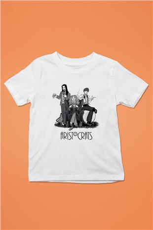 Aristocrats Baskılı Beyaz Unisex Beyaz Çocuk Tişört - Tshirt
