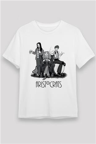 Aristocrats Baskılı Unisex Beyaz Tişört - Tshirt