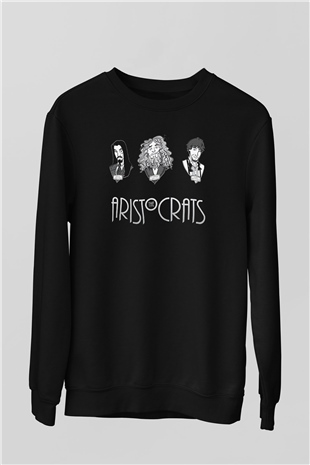 Aristocrats Baskılı Unisex Siyah Sweatshirt