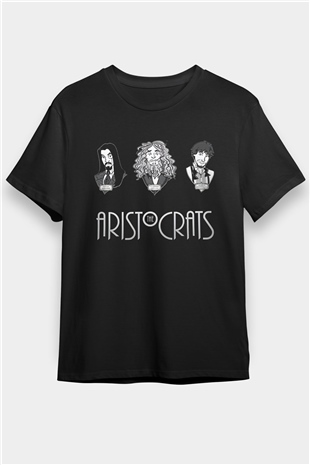 Aristocrats Baskılı Unisex Siyah Tişört - Tshirt