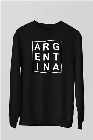 Arjantin Siyah Unisex Sweatshirt
