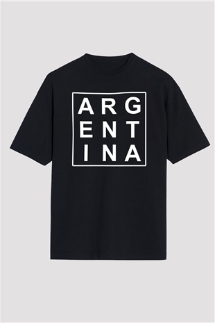 Arjantin Siyah Oversize Tişört Oversize T-shirt - TişörtFabrikası