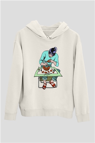 Arkeolog Beyaz Unisex Hoodie