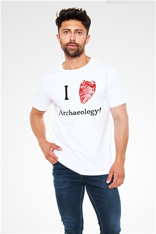 Arkeolog Beyaz Unisex Tişört T-Shirt - TişörtFabrikası