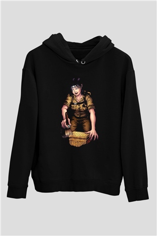 Arkeolog Siyah Unisex Kapşonlu Sweatshirt