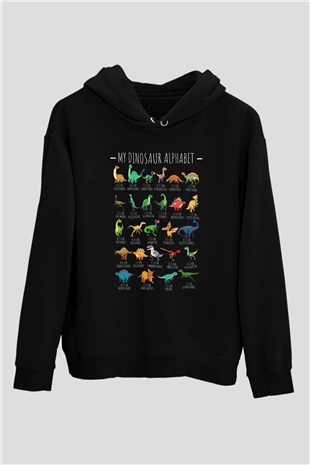 Arkeolog Siyah Unisex Kapüşonlu Sweatshirt