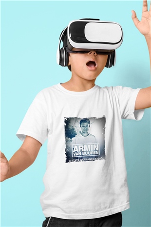 Armin Van Buuren Baskılı Beyaz Çocuk Tişört