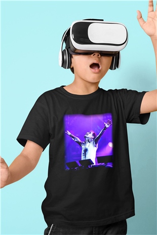 Armin Van Buuren Baskılı Siyah Unisex Çocuk Tişört