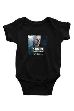 Armin Van Buuren Baskılı Unisex Siyah Bebek Body - Zıbın