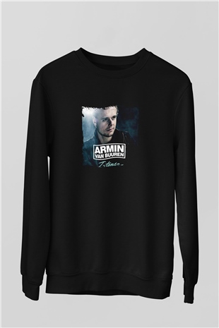 Armin Van Buuren Baskılı Unisex Siyah Sweatshirt