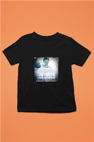 Armin Van Buuren Baskılı Unisex Siyah Çocuk Tişört