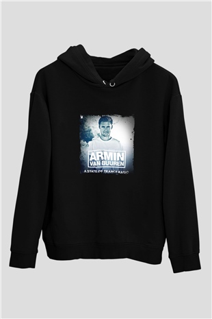 Armin Van Buuren Baskılı Unisex Siyah Hoodie