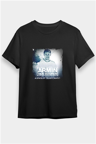 Armin Van Buuren Baskılı Unisex Siyah Tişört