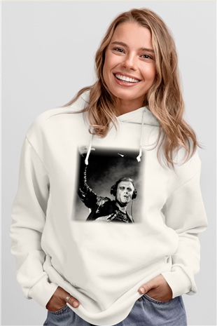 Armin Van Buuren Beyaz Unisex Kapşonlu Sweatshirt