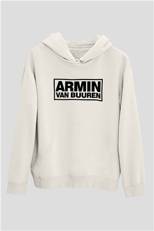 Armin Van Buuren Beyaz Unisex Kapşonlu Sweatshirt