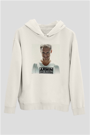 Armin Van Buuren Beyaz Unisex Kapüşonlu Sweatshirt