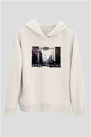 Armin Van Buuren Beyaz Unisex Kapüşonlu Sweatshirt