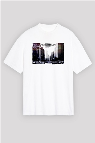 Armin Van Buuren Beyaz Oversize Tişört Oversize T-shirt - TişörtFabrikası