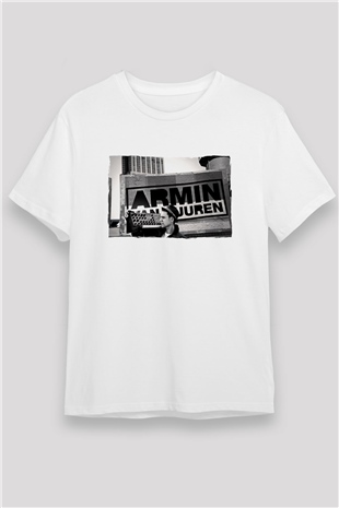 Armin Van Buuren Beyaz Unisex Tişört T-Shirt - TişörtFabrikası